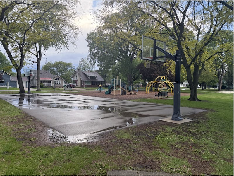Blackstone Park was the scene over the weekend where teenagers moved a picnic table over under one of the basketball hoops to climb up and sit on top of the rim, causing a social media conversation that was addressed by Mendota Mayor Dave Boelk on Monday, May 4, 2026.