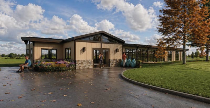 A rendering of a golf entertainment facility coming to Huntley.