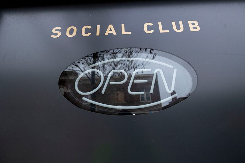 The open sign remains off Monday, Nov. 24, 2025, outside of Lena’s Social Club in Dixon. Owners have pulled the plug on the business citing lack of money.
