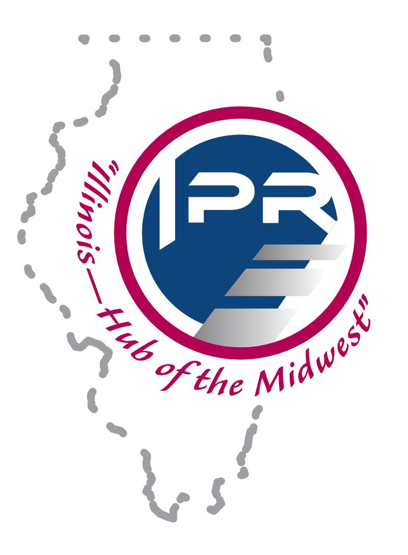 The Illinois Intercity Passenger Rail logo. As part of the program, a passenger line linking Chicago to Rockford is planned.