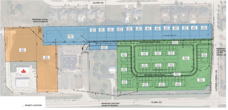Chris Youssi of Youssi Custom Homes is seeking to develop the property he owns north of Plank Road, east of Route 23 and west of Luther Lowell Lane, according to Sycamore documents.