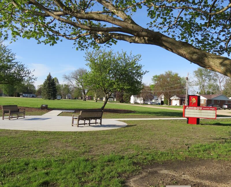 A planned 8,700-square-foot, accessible and inclusive playground, which would sit on the former site of the Amboy Junior High School, will provide all the traditional playground toys, including swings, climbing toys, a slide and a seesaw.