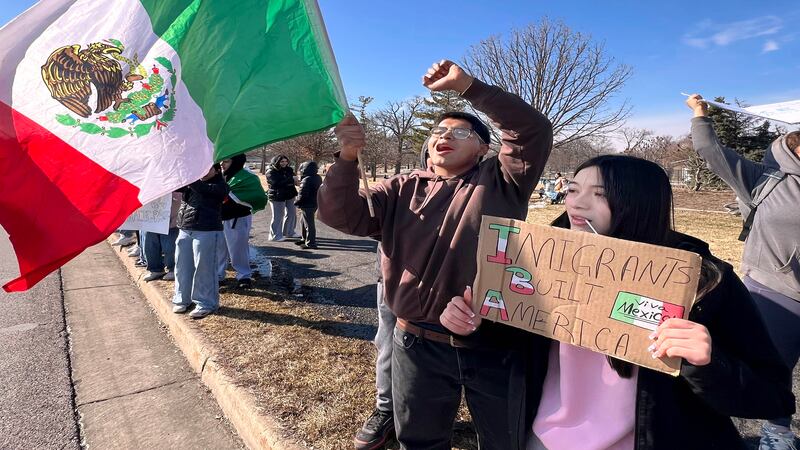 Photos: DeKalb High School students stage walkout, protest against ICE