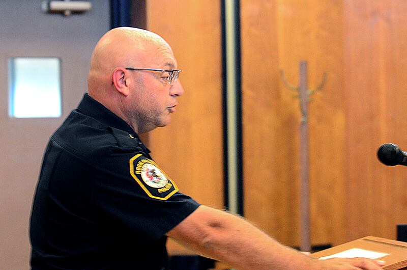 Dave Pilgrim announces that he will retire as Rock Falls Police Chief Tuesday, Sept. 2, 2025, to the city council.