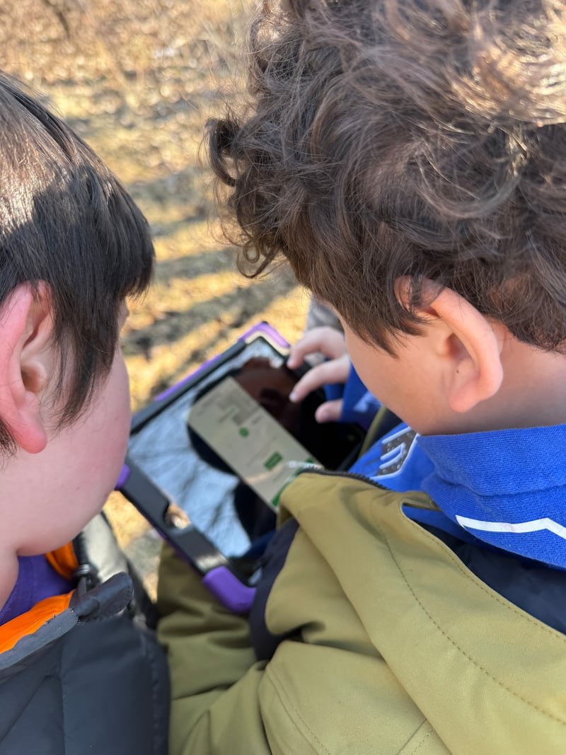 Vanguard Gifted Academy students participating in the Great Backyard Bird Count to help Cornell Lab of Ornithology researchers track bird populations globally
