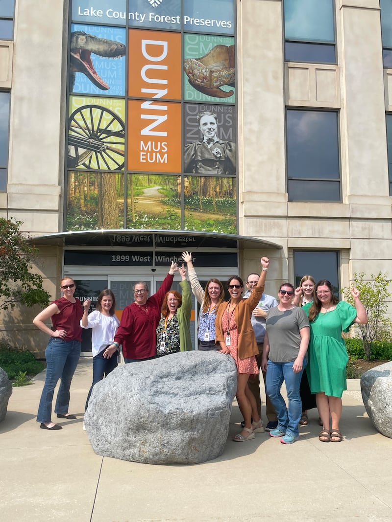Dunn Museum staff celebrates after learning of reaccreditation by the American Alliance of Museums—an honor held by fewer than 3% of museums nationwide.