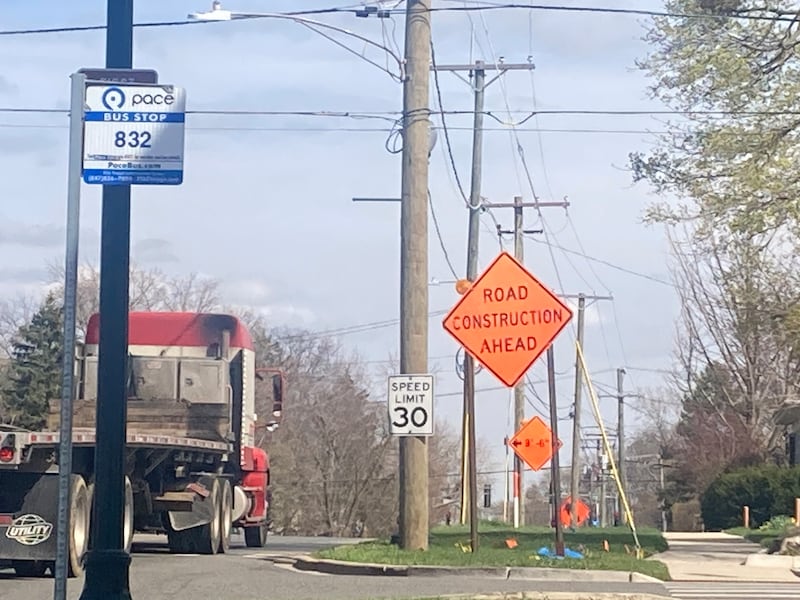 Construction has resumed on the Illinois Route 7 Channelization project in Lockport. 
April 14, 2025.