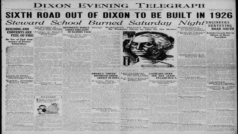 Historical covers for February 22: A sixth road out of Dixon