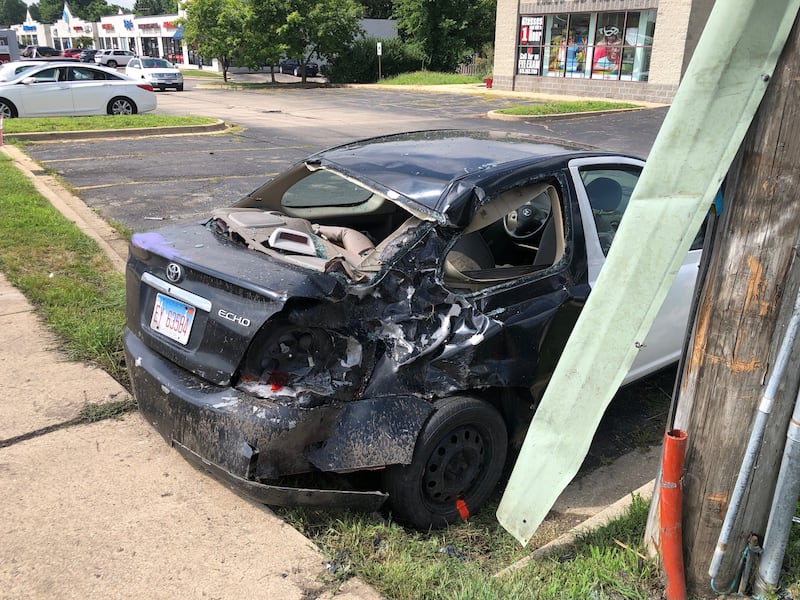 A parked car remained at the scene of a crash that killed two people shortly after midnight on July 28, 2025, at the intersection of Richmond and McCullom Lake roads in McHenry. Two people in one car were killed and a person in another car was seriously. Those vehicles collided with a parked car that was still at the scene several hours later.