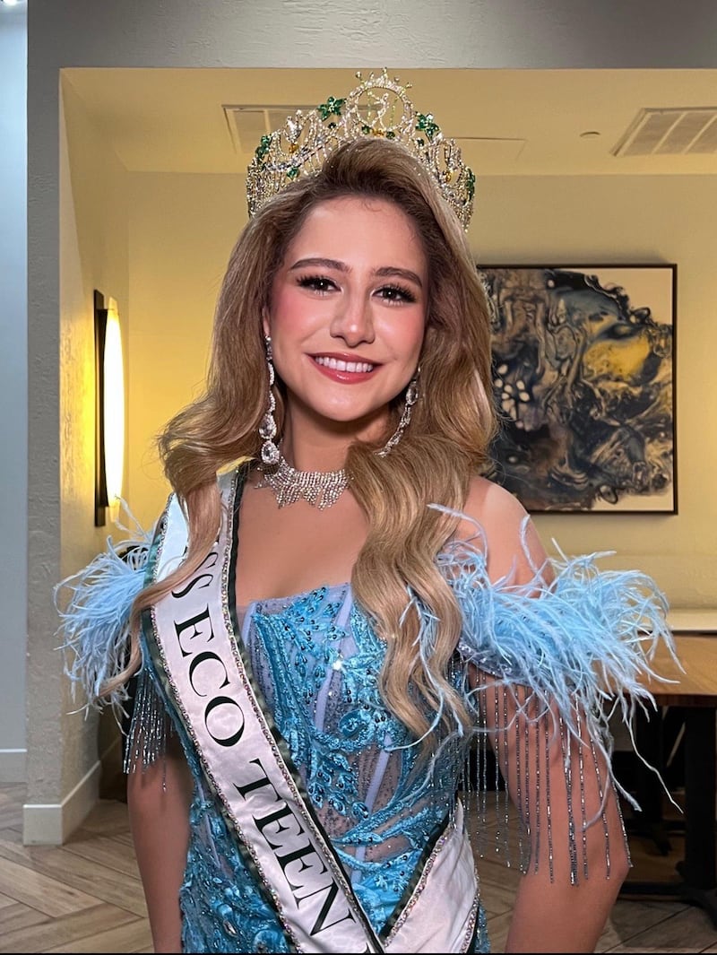 Itzel Huerta, 20, of Plainfield, is seen when she recently competed for Miss Eco Teen USA as a representative of Miss Eco Teen Illinois. Huerta became Miss Eco Teen International on Oct. 18.