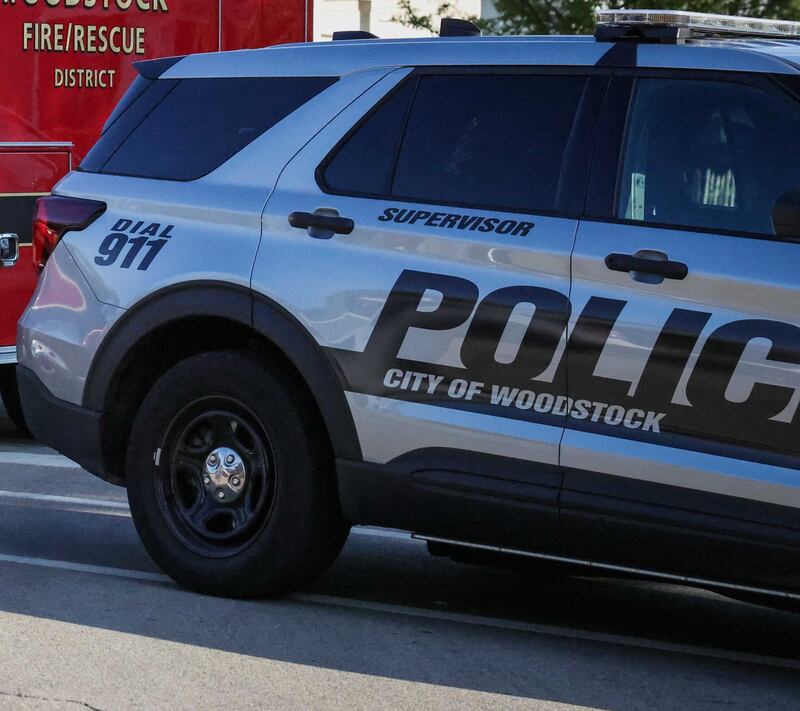 The Woodstock Fire/Rescue District responds to a fire at about 5 p.m. Tuesday, Sept. 2, 2025, to a residential fire alarm in the 200 block of Sparrow Drive in Woodstock. An officer who arrived ahead of the crew rescued a woman in a wheelchair from the smoke-filled home.