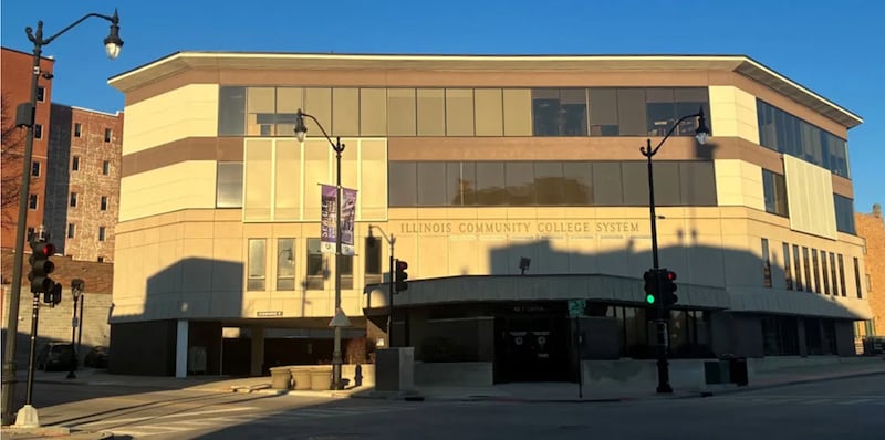 The Illinois Community College System headquarters is pictured in downtown Springfield.