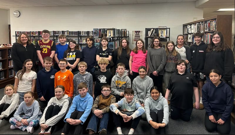 Karson Actis, Madison Actis, Liam Askeland, Jacob Borri, Angell Chasteen, Guiliana Cimei, Hans Frund, Addison Goetz, Harley Harris, Hudson Heiberger, Marshall Holocker, Liam Judd, Mason King, Sean King, Dani Kramer, Denny Long, Jace Newsome, Allyza Mucu, Michael Padilla, Addilyn Podibinski, Emily Pundsack, Wyatt Rue, Eli Schrowang, Aubree Smith, Trenity Thomas, Lindsay Trinidad, Aubrey Zborowski. Mrs. Carboni and Mrs. Thompson
Missing from picture: Hunter Heckman and Greyson Savery