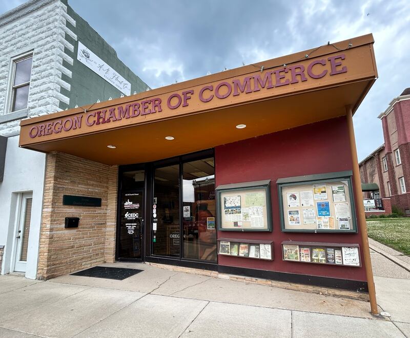 The Oregon Area Chamber of Commerce has announced that it will sell its building at 122 N. 4th St. and relocate to the Sarah Phelps Plaza, 418 W. Washington St.