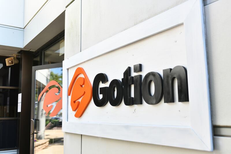 A sign welcomes visitors to the entrance of Gotion in Manteno.