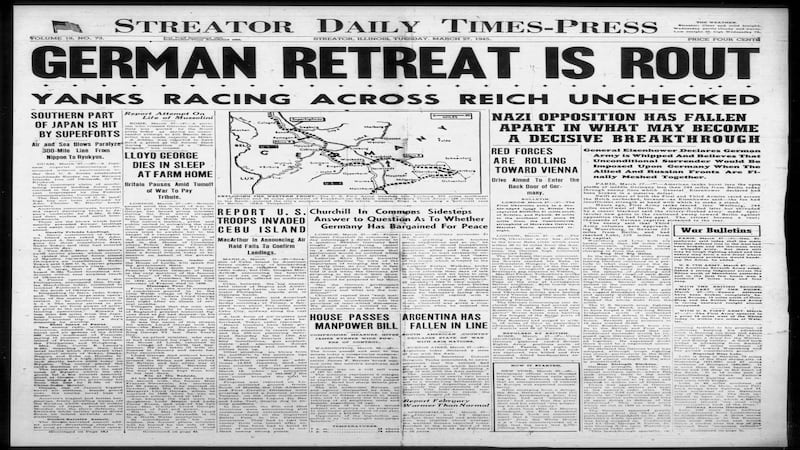 Historical covers for March 27: German retreat is rout