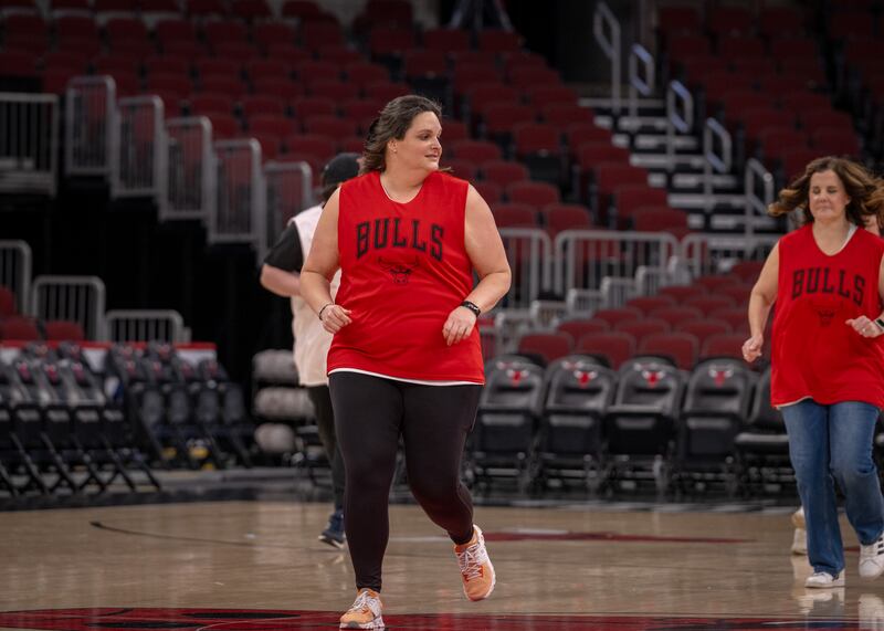 Christine Simons of Barrington took part in a "Court of Dreams" event Dec. 18 at the United Center in Chicago.