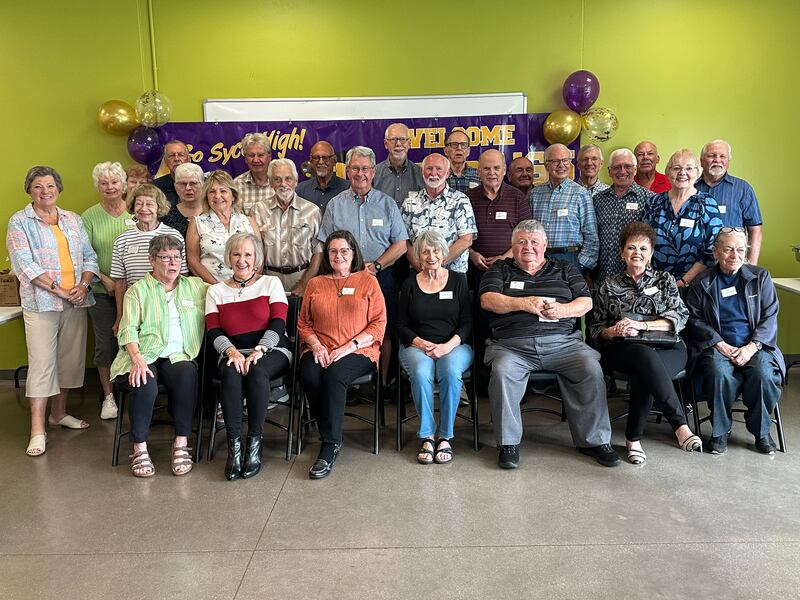 Sycamore High School Class of 1965 pose for a 60th reunion photo at a luncheon held on Sept. 13, 2025, at the Sycamore Community Center, 340 Illinois Route 64, Sycamore. The reunion included Swedish exchange student Hans Dahlgren, who later became a United Nations representative and European Union minister.
