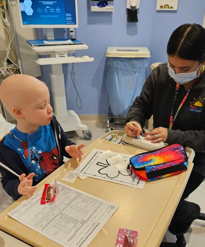 Levi Johnson, now 4 years old, began chemotherapy for his leukemia last year at Advocate Children's Hospital in Park Ridge and will continue treatment for 2 1/2 years.