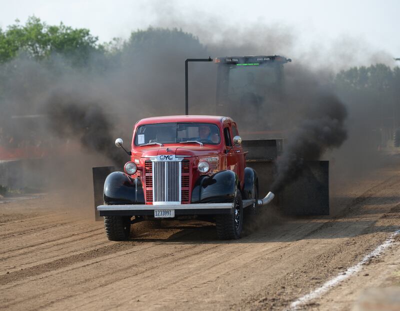 Todd Hollis of German Valley drives his 1938 GMC truck at a previous Forreston FFA Alumni Tractor and Truck Pull held during Leaf River Daze. This year's tractor and truck pull is Saturday, June 7,