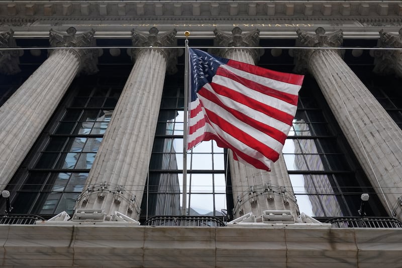 The New York Stock Exchange is seen in New York, Thursday, March 19, 2026. (AP Photo/Seth Wenig)