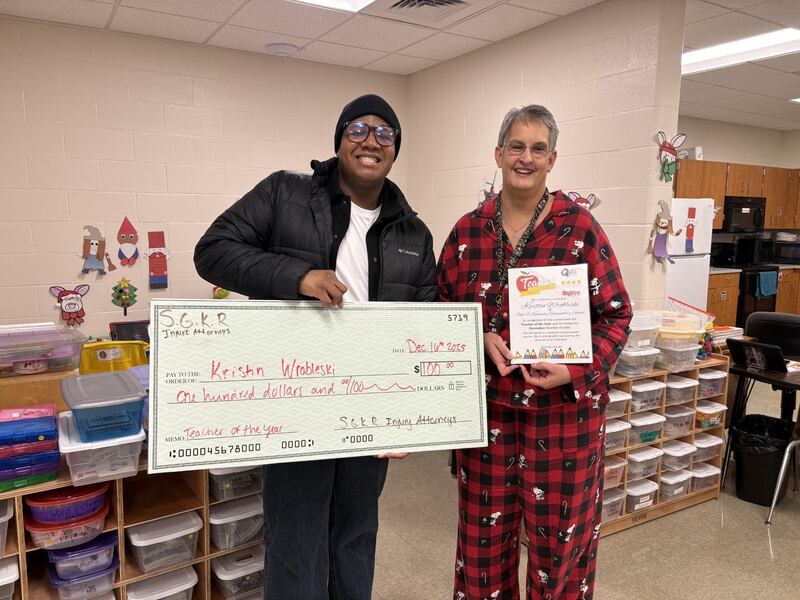 Kristin Wrobleski, a life skills teacher at John F. Kennedy Elementary School in Spring Valley, has been named the November Teacher of the Year winner.