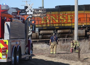 Photos: Toluca-Rutland fire dispatched to train locomotive fuel leak