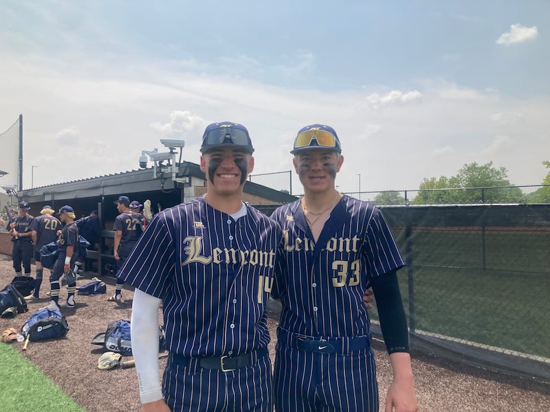 Lemont's Jacob Parr (left) and Cannon Madej (right).