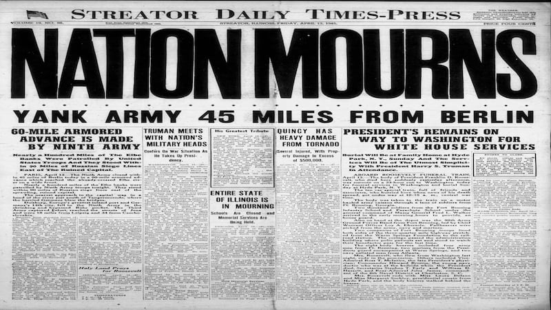 Historical covers for April 13: World mourns death of FDR