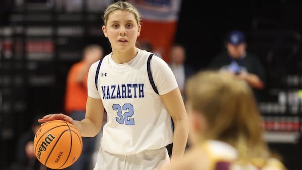 Nazareth senior Stella Sakalas is the 2025-2026 Suburban Life Girls Basketball Player of the Year