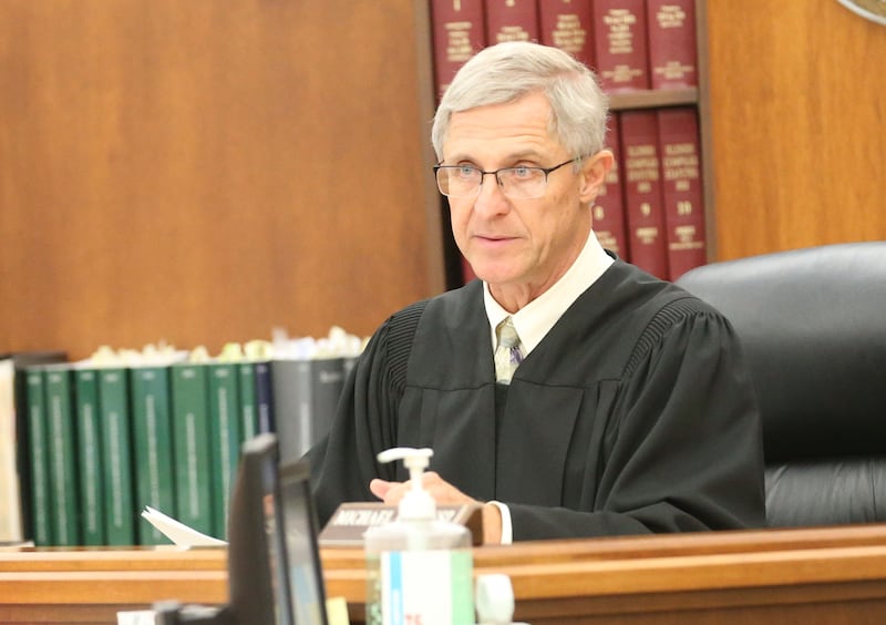 Judge Michael C. Jansz speaks Friday, Nov. 22, 2024, at the La Salle County Government Complex in Ottawa, as he ruled Chester Weger can continue his bid for exoneration in the Starved Rock murders case.