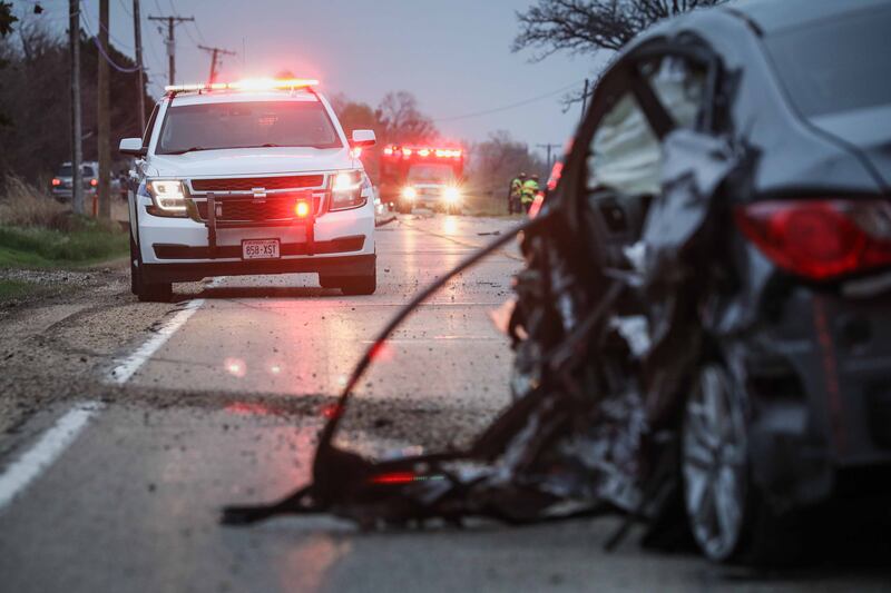 One person was critically injured after a crash near Harvard Thursday, May 1, 2025.
