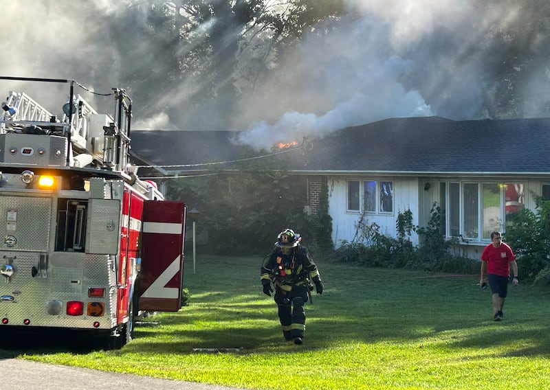 Oregon firefighters responded to a garage fire at 540 E. Elizabeth Road on Wednesday, Aug. 20, 2025.