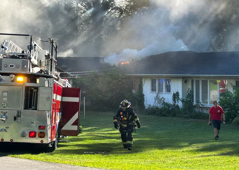 Oregon firefighters responded to a garage fire at 540 E. Elizabeth Road on Wednesday, Aug. 20, 2025.