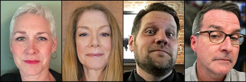 Directors for Stage 212's 2026 season are (l-r) Karen Lesman, Deb Lenhausen, Doug Bartelt and Dave Roden.