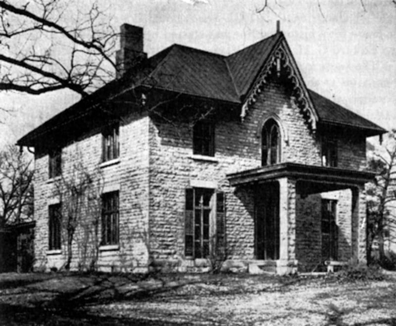 Pictured here is the home of future Civil War General William Wallace and his wife Ann. Built in 1858 on Ottawa's north bluff and surrounded by stately oak trees, the Wallaces named their home "The Oaks." Once a state historic site, a private home, and then divided into apartments, the ground floor of the home has been restored back to its Victorian splendor by Mr. and Mrs. Jay McCracken.