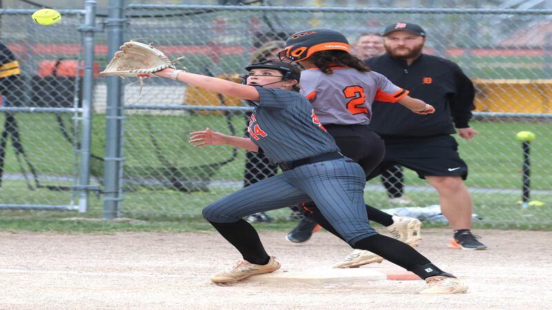DeKalb softball season ends after Harlem comes back from 4 down