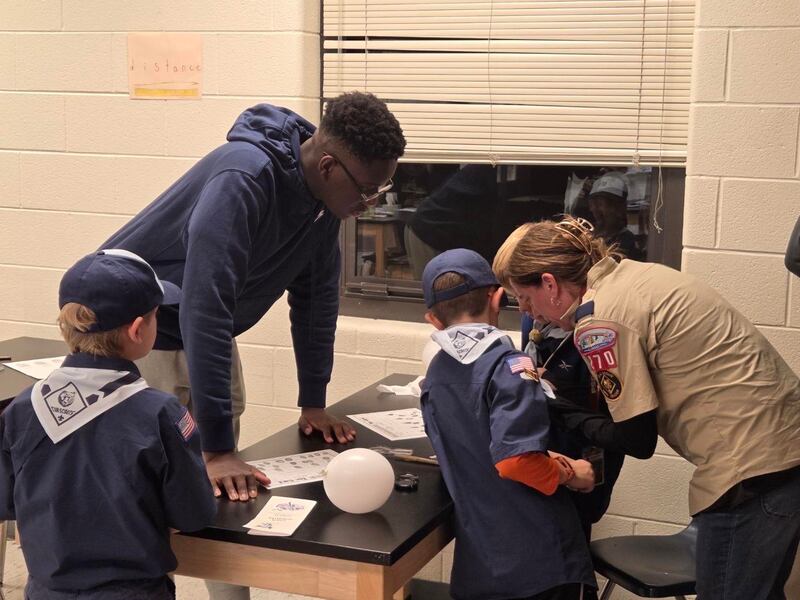 STEM Sprouts hosted about 45 Cub Scouts from Pack 270, ages 5 to 10, at Lincoln-Way East High School for an evening of scientific exploration on Oct. 20, 2025.