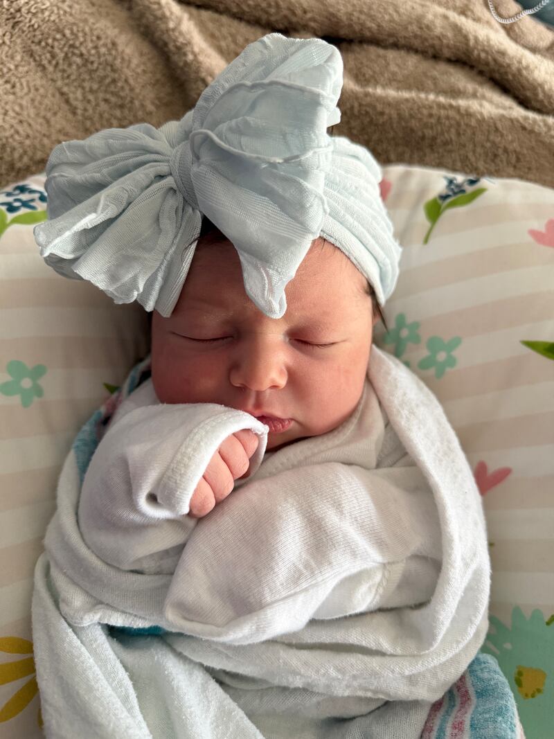 Kolbie Noelle Partenheimer of Crystal Lake was the first baby born in 2026 at Advocate Sherman Hospital in Elgin.