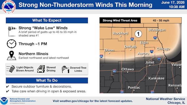 Wind advisory for several northern Illinois counties ahead of severe weather: ‘All hazard expected today’