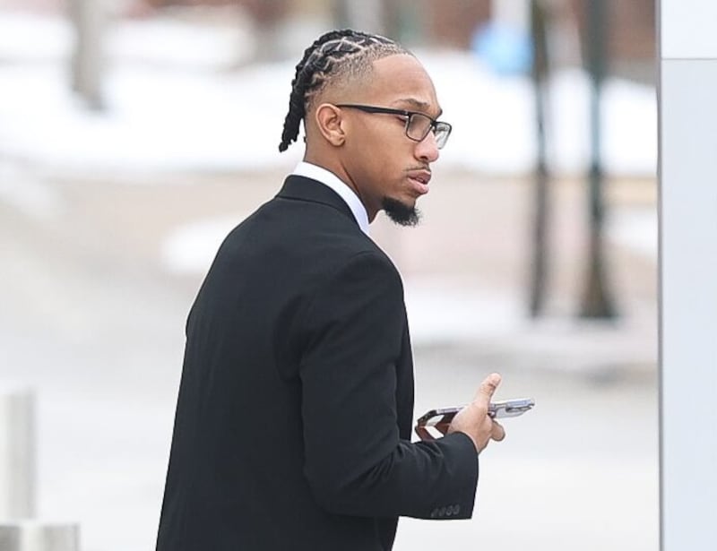 Former Joliet Police Officer Christopher McClinton leaves the Will County Courthouse after an arraignment on Wednesday, Dec. 31, 2025 in Joliet.