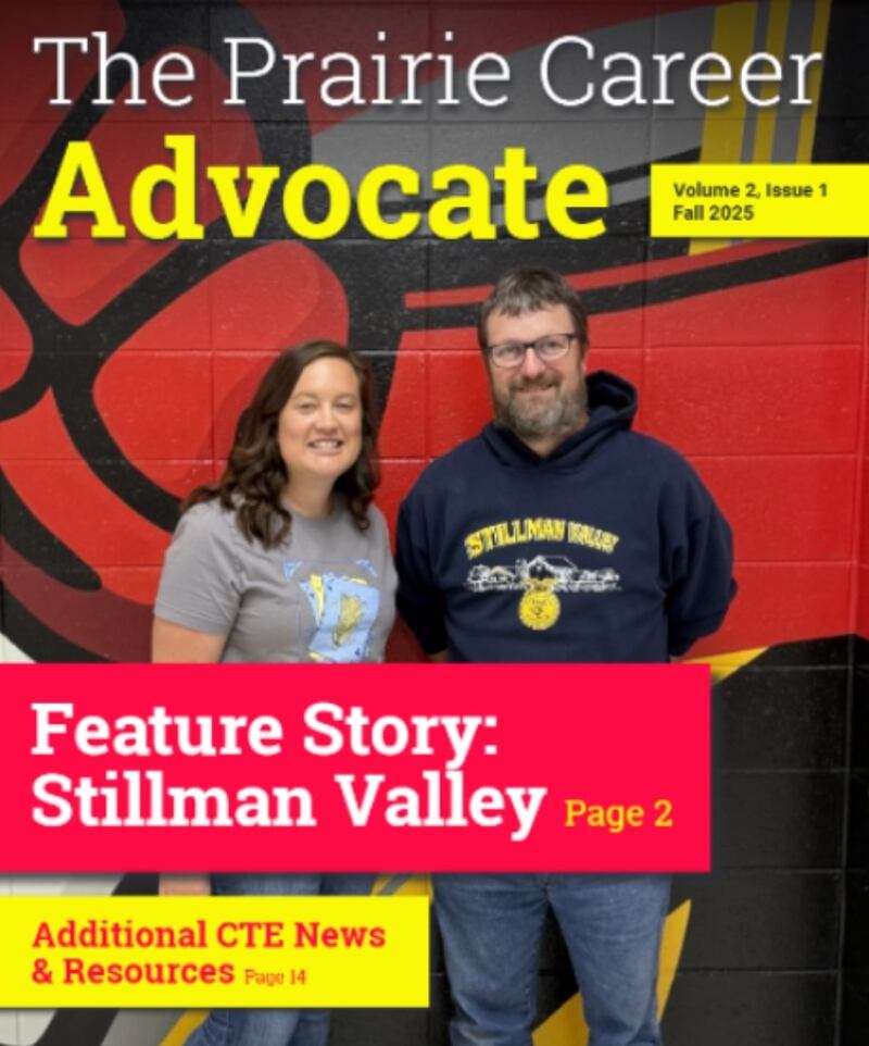 The Stillman Valley High School Agriculture Department was highlighted as the feature story in the Fall 2025 Volume 2, Issue 1 of Prairie Career Advocate.