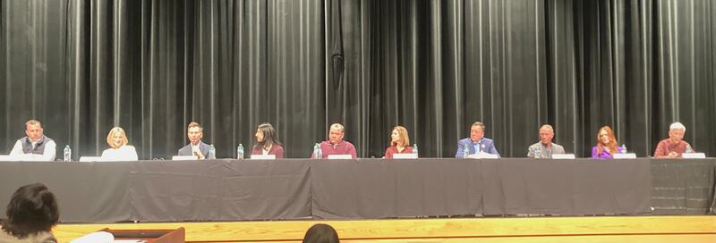 Candidates for the Lockport Township High School District 205 Board of Education participate in the LTHS 205 Foundation Candidate Forum on Tuesday, March 4, 2025.