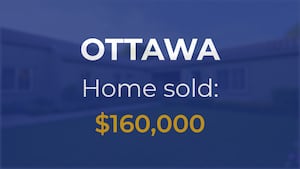Sale closed in Ottawa: $160,000 for a residential home