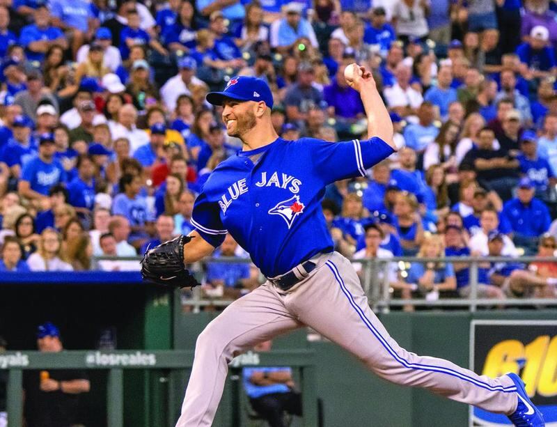 St. Bede alum J.A. Happ pitches for the Toronoto Blue Jays at Kauffman Stadium in Kansas City. He pitched in 15 big league seasons with eight different clubs, winning 133 games with 1,661 strikeouts.