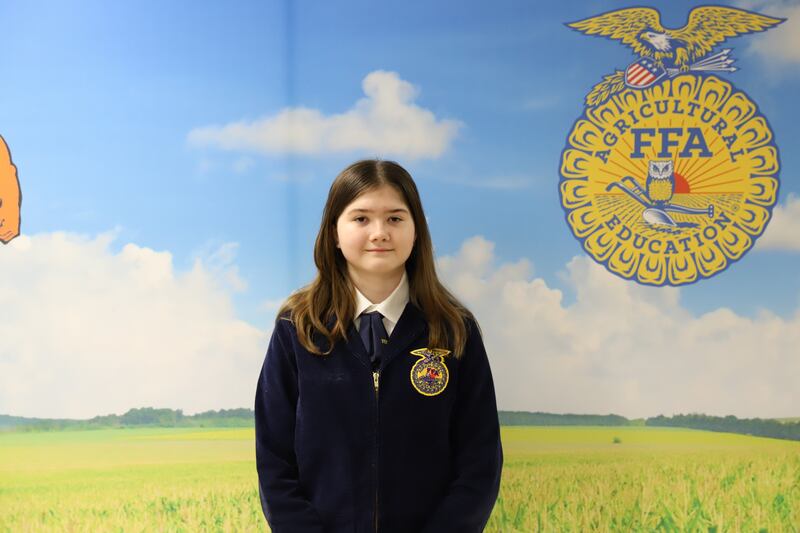 Livia Vohland was selected as the District 1 FFA Discovery Star in Agriscience based on her Agriscience Research project centering around tomato breeding and genetics.