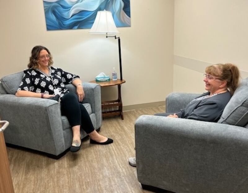 Rochelle Community Hospital launched a new Behavioral Health Services department in April. Shown are RCH Licensed Clinical Social Worker Danica Reints (left) and Manager of Outpatient Services Tracey Busby.