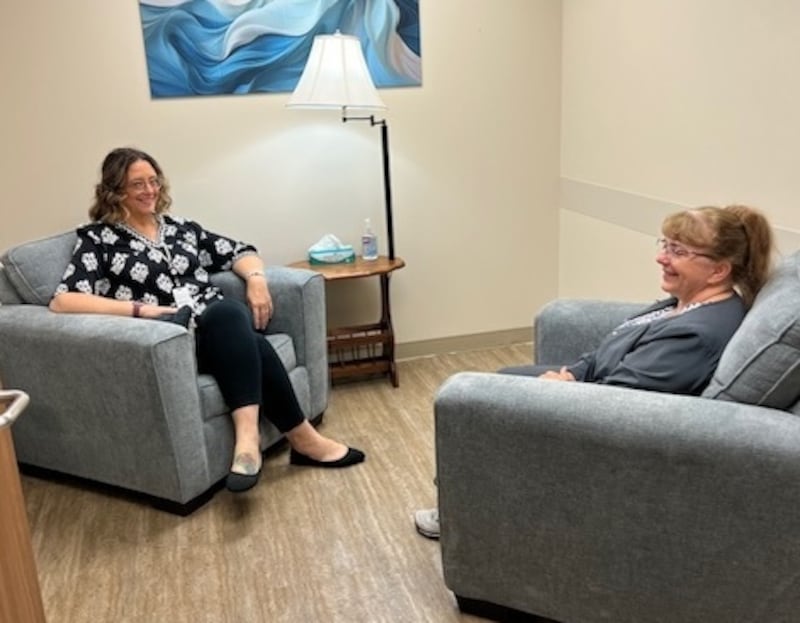 Rochelle Community Hospital launched a new Behavioral Health Services department in April. Shown are RCH Licensed Clinical Social Worker Danica Reints (left) and Manager of Outpatient Services Tracey Busby.