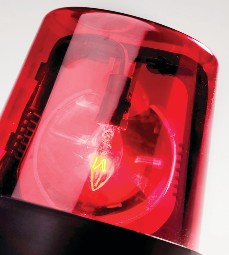 Photo of an emergency light