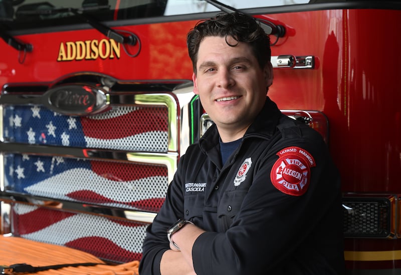 The actions of Addison Fire Protection District firefighter/paramedic Gino Casciola during a May 21 fire saved several of his colleagues from serious injury or death, according to his deputy chief.